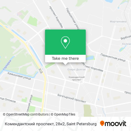 Комендантский проспект, 28к2 map