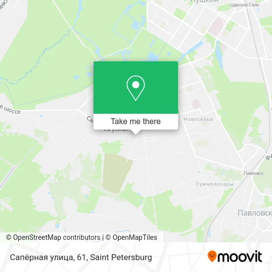 Сапёрная улица, 61 map