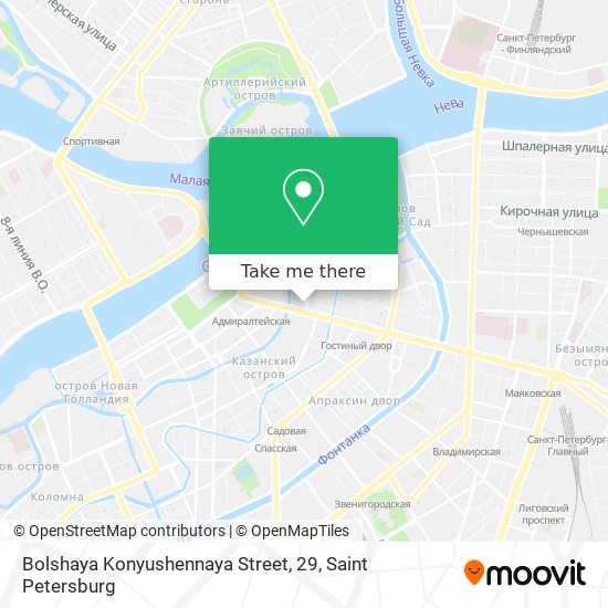 Bolshaya Konyushennaya Street, 29 map