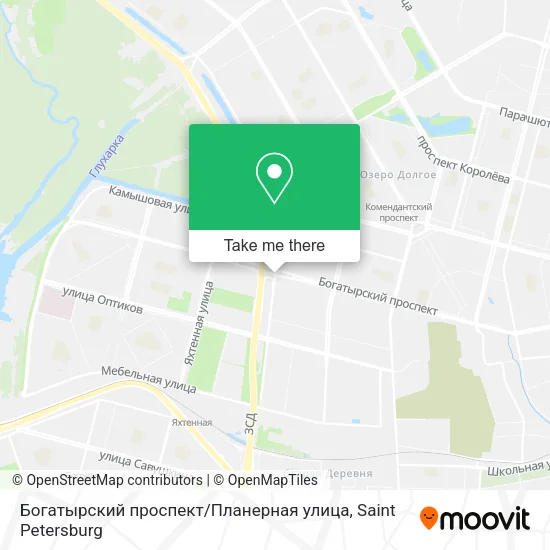 Богатырский проспект / Планерная улица map