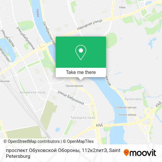 проспект Обуховской Обороны, 112к2литЗ map
