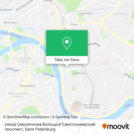 улица Смолячкова / Большой Сампсониевский проспект map
