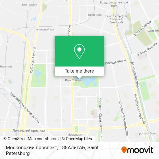 Московский проспект, 188АлитАБ map