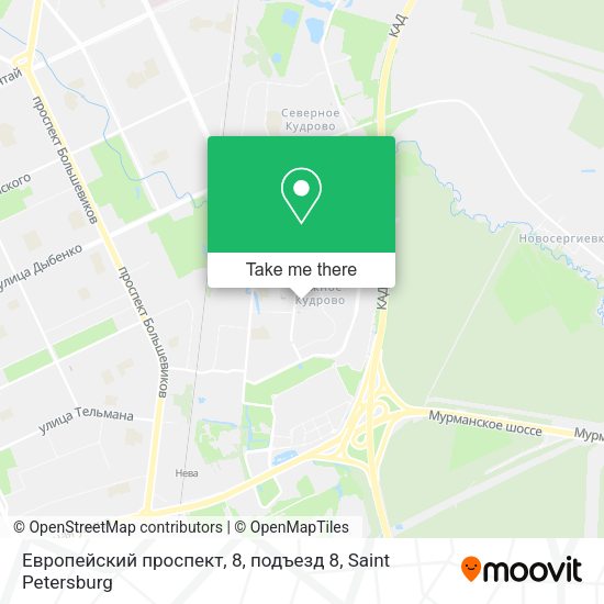 Европейский проспект, 8, подъезд 8 map