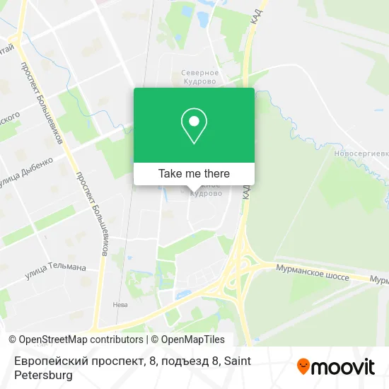 Европейский проспект, 8, подъезд 8 map
