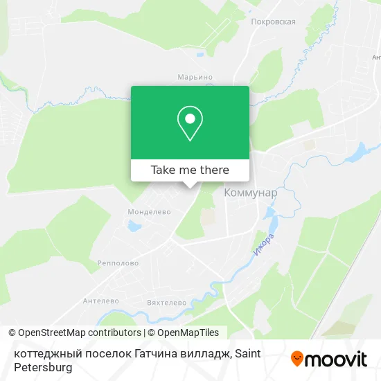 коттеджный поселок Гатчина вилладж map