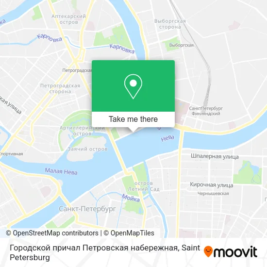 Городской причал Петровская набережная map