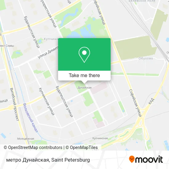 метро Дунайская map