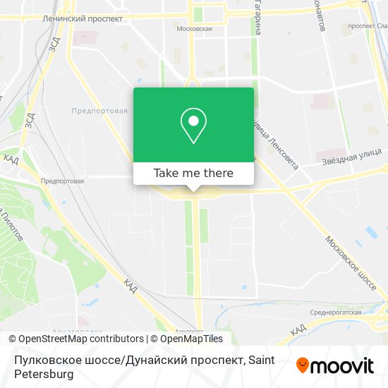 Пулковское шоссе / Дунайский проспект map