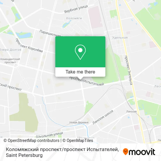Коломяжский проспект / проспект Испытателей map