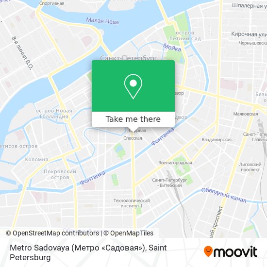 Metro Sadovaya (Метро «Садовая») map