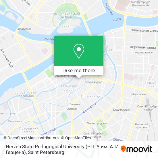 Herzen State Pedagogical University (РГПУ им. А. И. Герцена) map