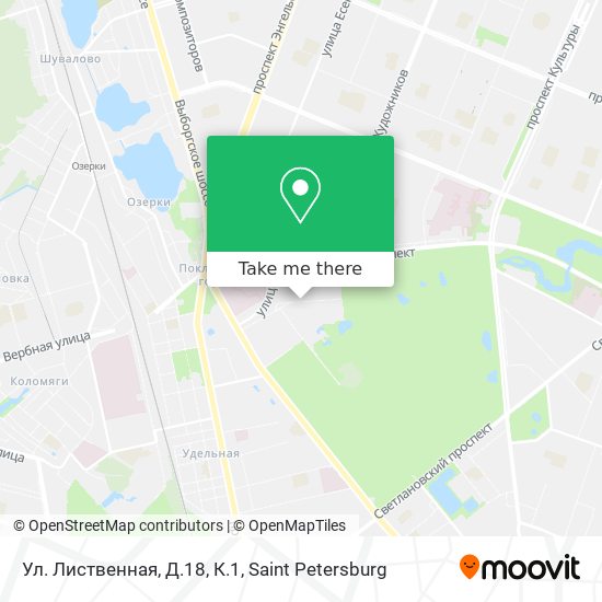 Ул. Лиственная, Д.18, К.1 map