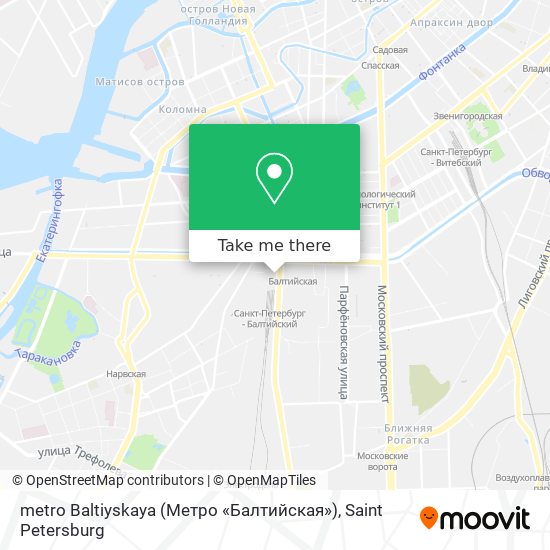 metro Baltiyskaya (Метро «Балтийская») map