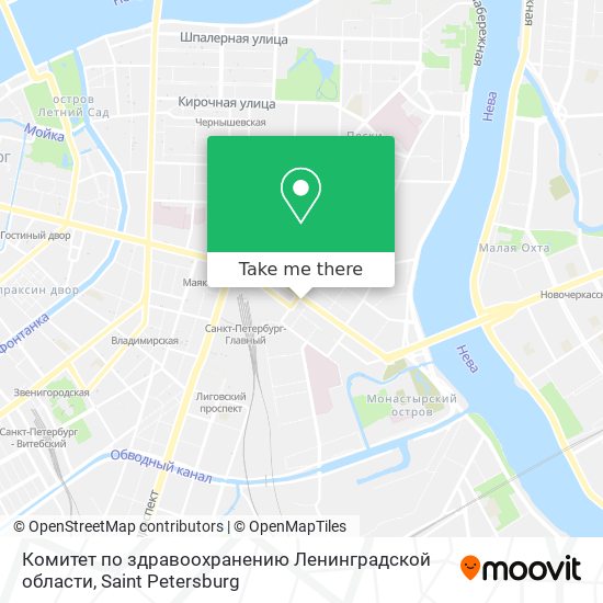 Комитет по здравоохранению Ленинградской области map