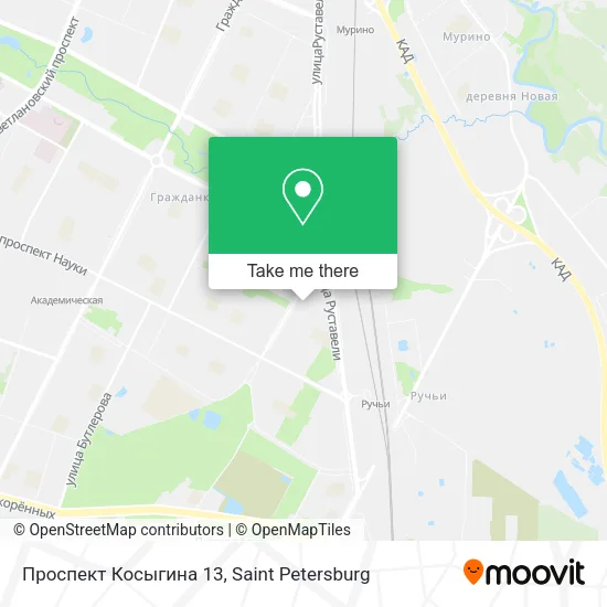 Проспект Косыгина 13 map