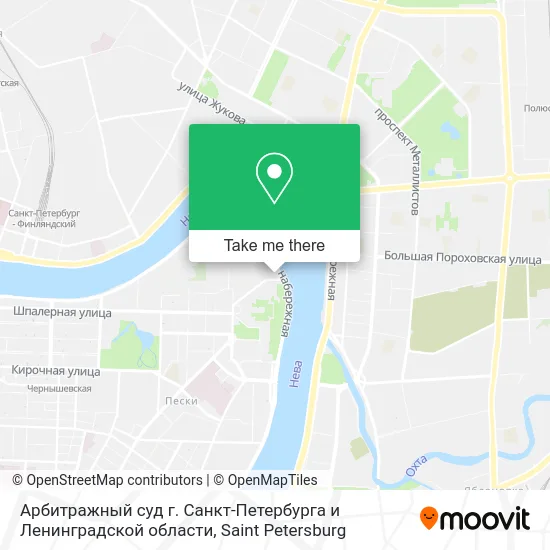 Арбитражный суд г. Санкт-Петербурга и Ленинградской области map