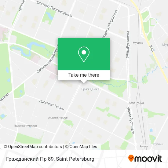 Гражданский Пр 89 map