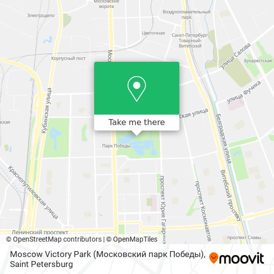Moscow Victory Park (Московский парк Победы) map