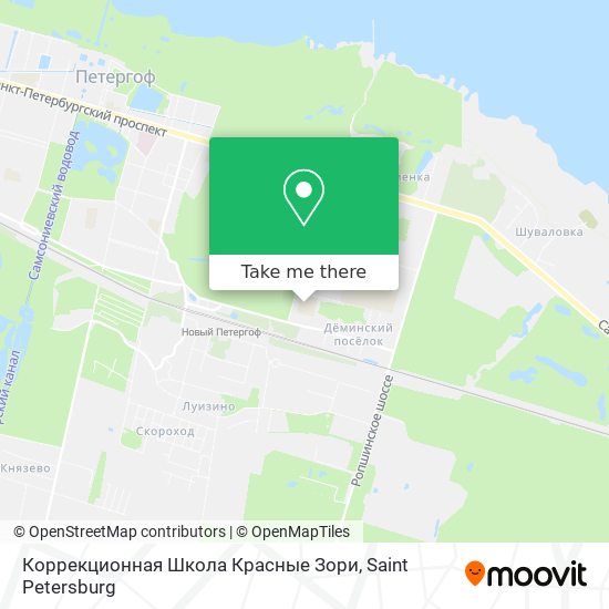 Коррекционная Школа Красные Зори map