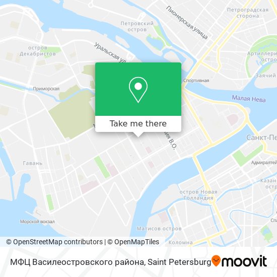 МФЦ Василеостровского района map