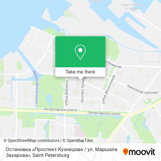 Остановка «Проспект Кузнецова / ул. Маршала Захарова» map