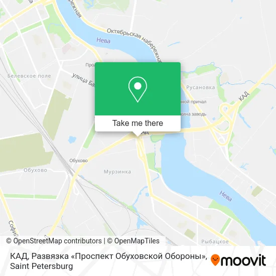 КАД, Развязка «Проспект Обуховской Обороны» map