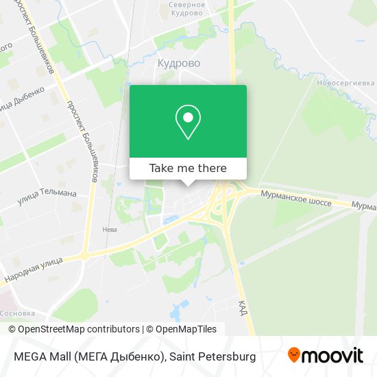 MEGA Mall (МЕГА Дыбенко) map
