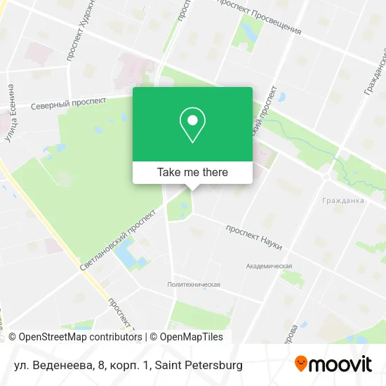 ул. Веденеева, 8, корп. 1 map