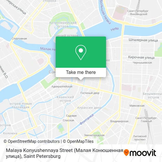 Malaya Konyushennaya Street (Малая Конюшенная улица) map