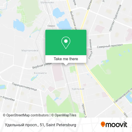 Удельный просп., 51 map