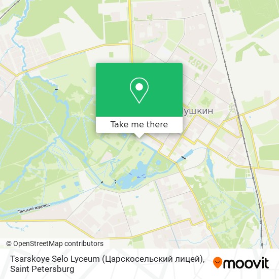 Tsarskoye Selo Lyceum (Царскосельский лицей) map