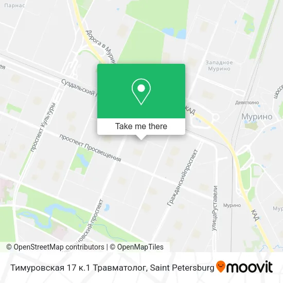 Тимуровская 17 к.1 Травматолог map