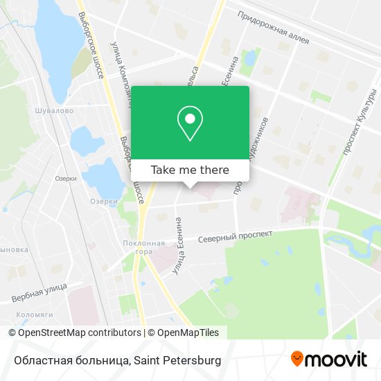 Областная больница map