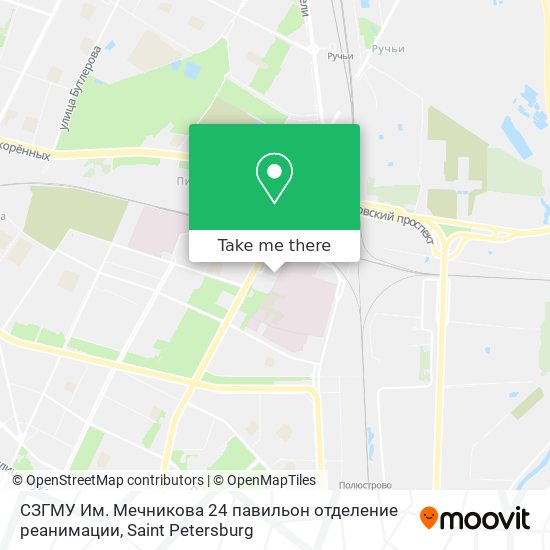 СЗГМУ Им. Мечникова 24 павильон отделение реанимации map