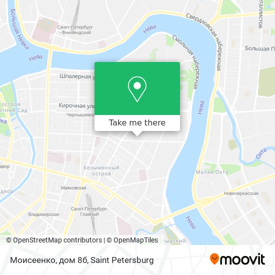 Моисеенко, дом 8б map