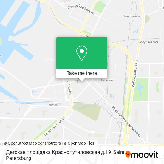 Детская площадка Краснопутиловская д.19 map