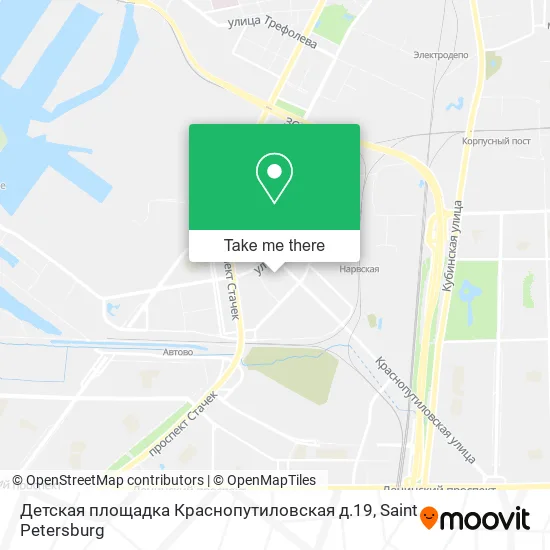 Детская площадка Краснопутиловская д.19 map