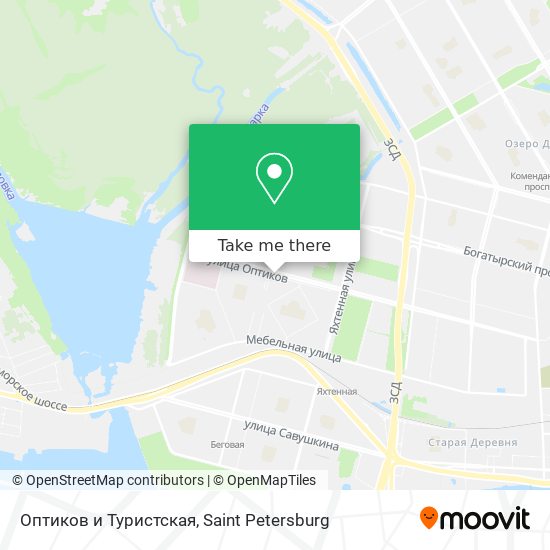 Оптиков и Туристская map