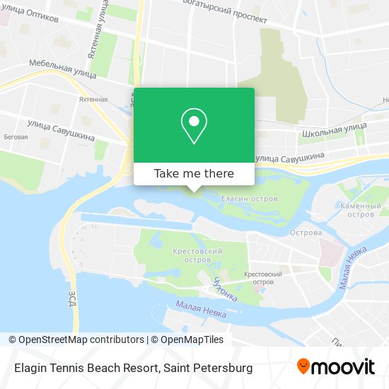 Elagin Tennis Beach Resort map