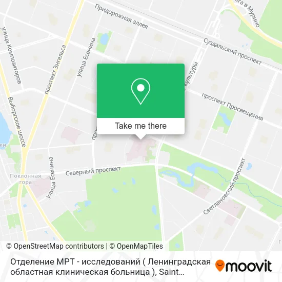 Отделение МРТ - исследований  ( Ленинградская областная клиническая больница ) map