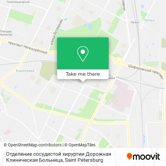 Отделение сосудистой хирургии Дорожная Клиническая Больница map