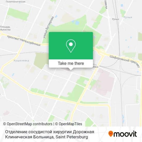 Отделение сосудистой хирургии Дорожная Клиническая Больница map