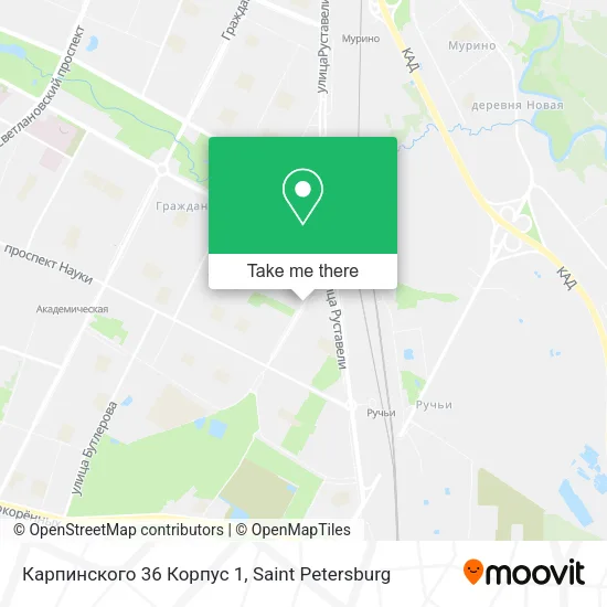 Карпинского 36 Корпус 1 map