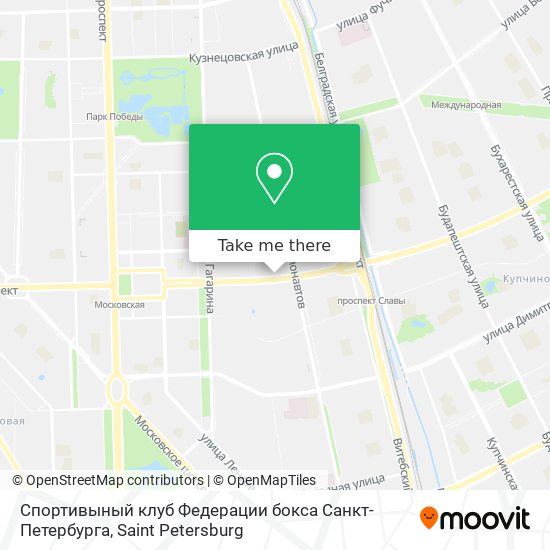 Спортивыный клуб Федерации бокса Санкт-Петербурга map