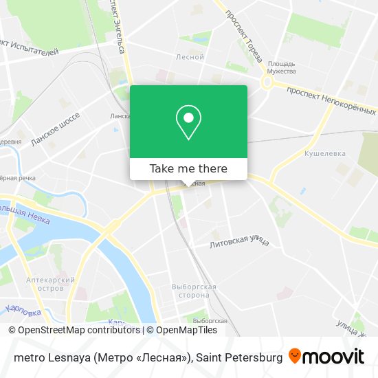 metro Lesnaya (Метро «Лесная») map