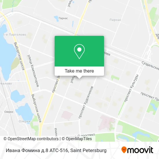 Ивана Фомина д.8 АТС-516 map