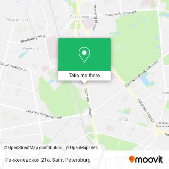 Гаккелевская 21а map