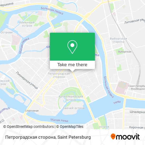 Петроградская сторона map