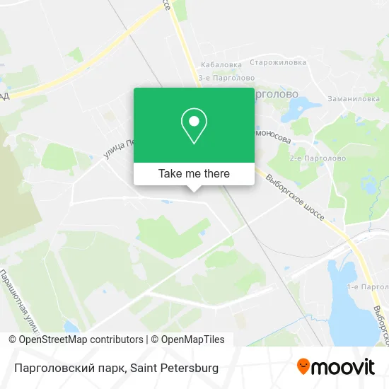 Парголовский парк map